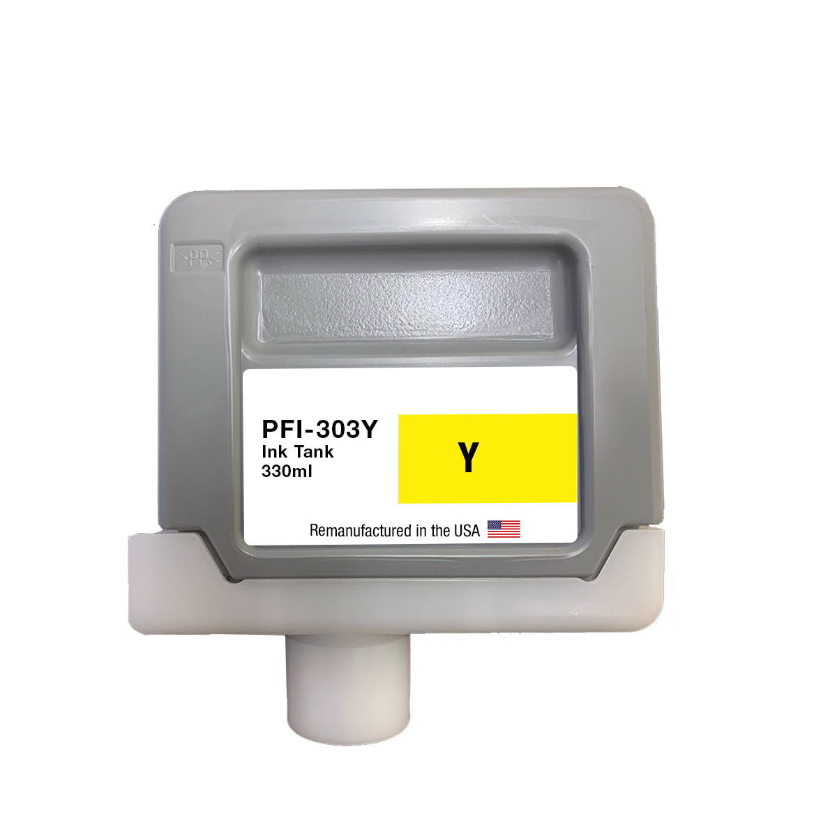 U.S. Remanufactured for Canon PFI-303Y 330ml Yellow Ink Cartridge