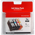 New, Pre-Owned - Canon BCI-3e Black, Cyan, Magenta & Yellow Ink Cartridges