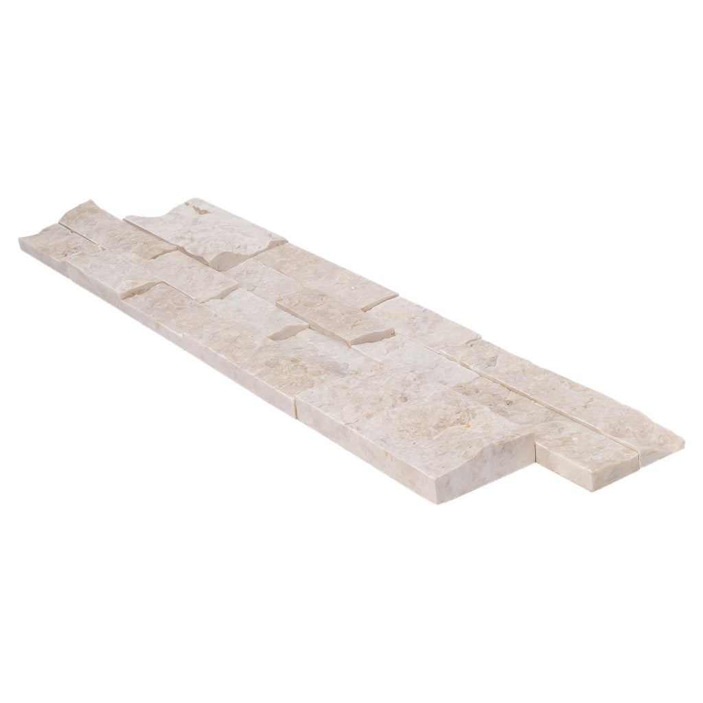 Cappuccino Marble Ledger 3D Panel Wall Tile Split Face 6x24