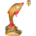 Carved Jumping Dolphin 14" Tall
