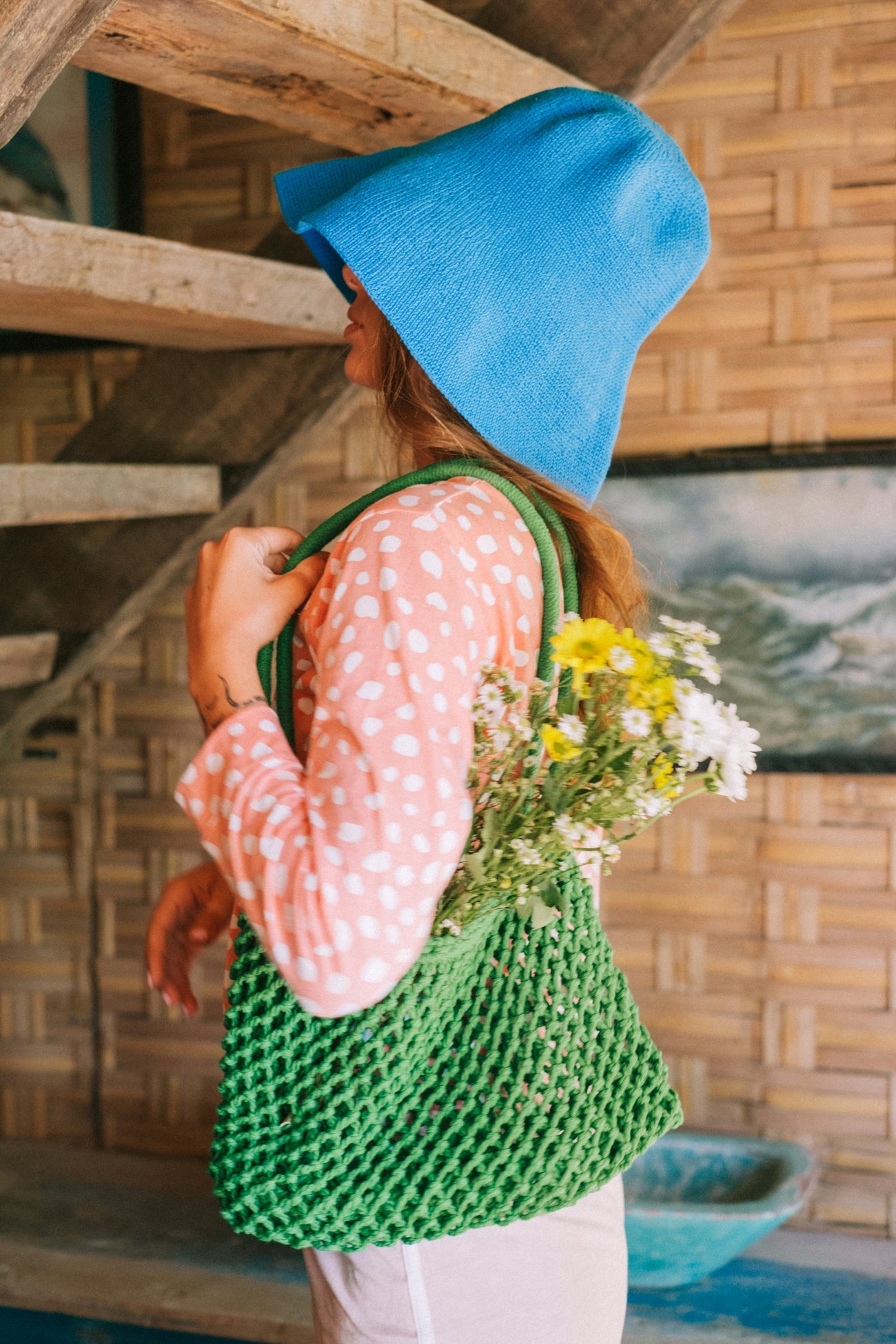 The Cassandra Macrame Bag In Green