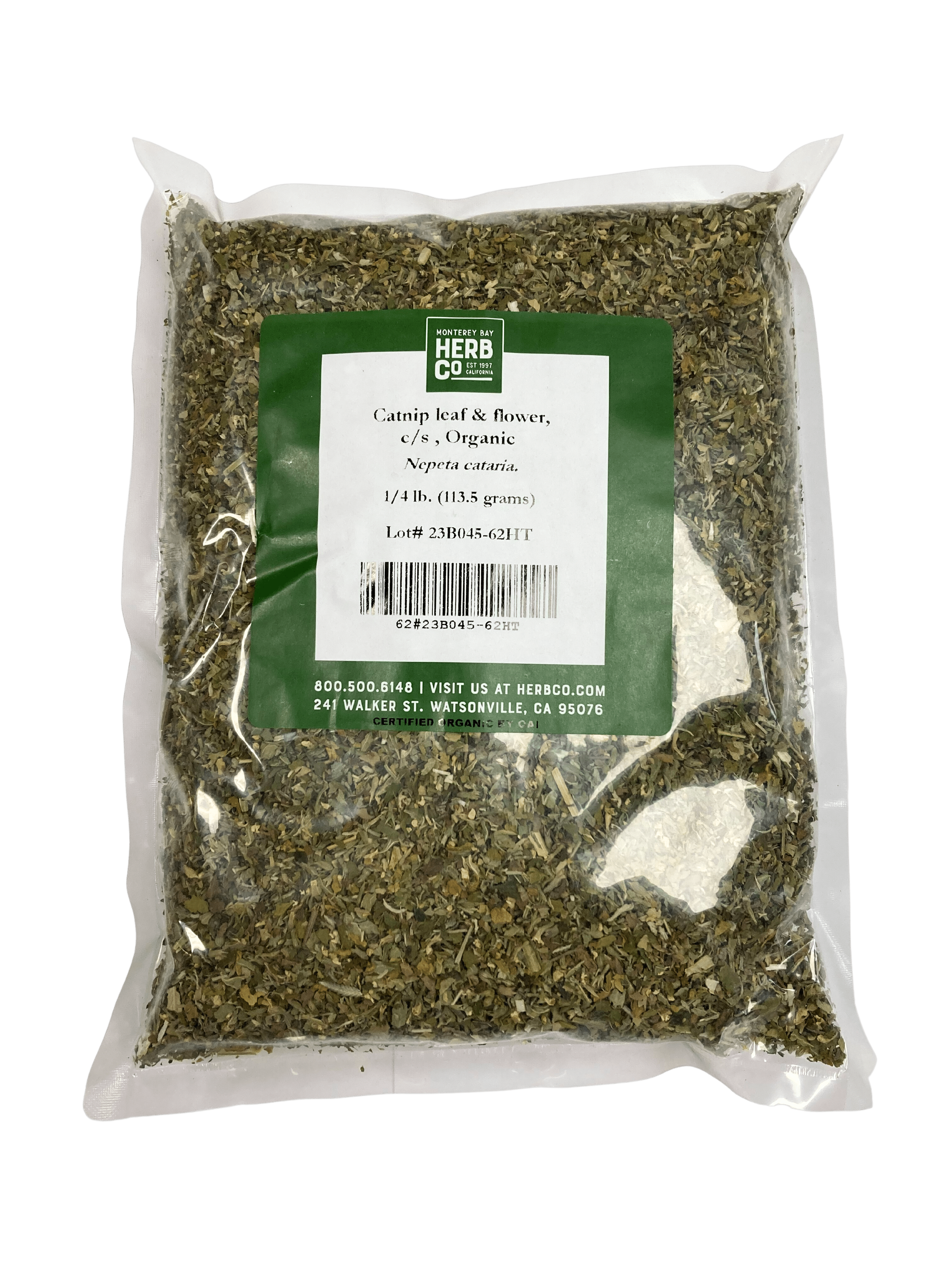 Catnip Leaf and Flower, Organic, Cut, Sifted