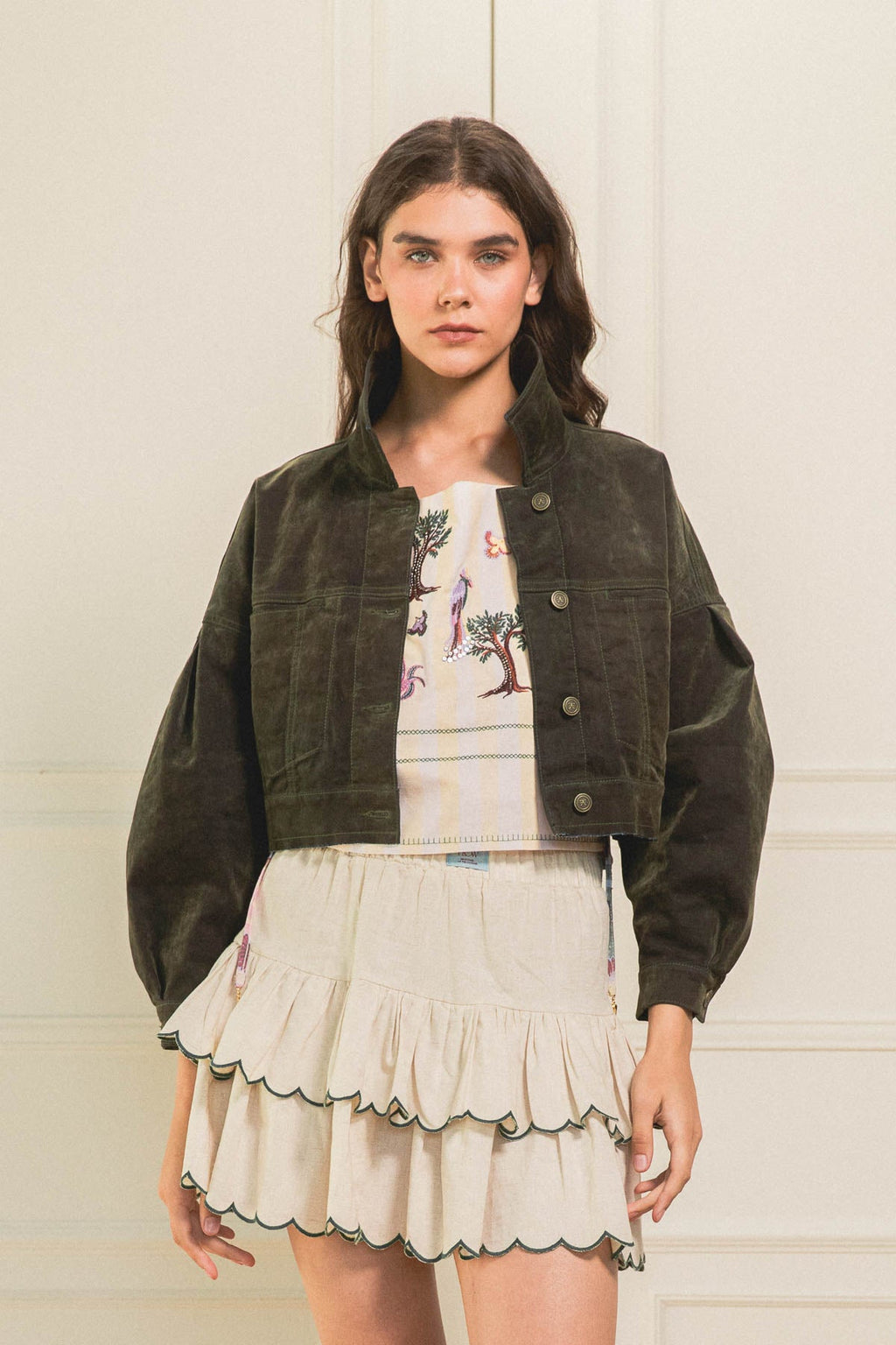 Chaqueta Balloon Velvet Military