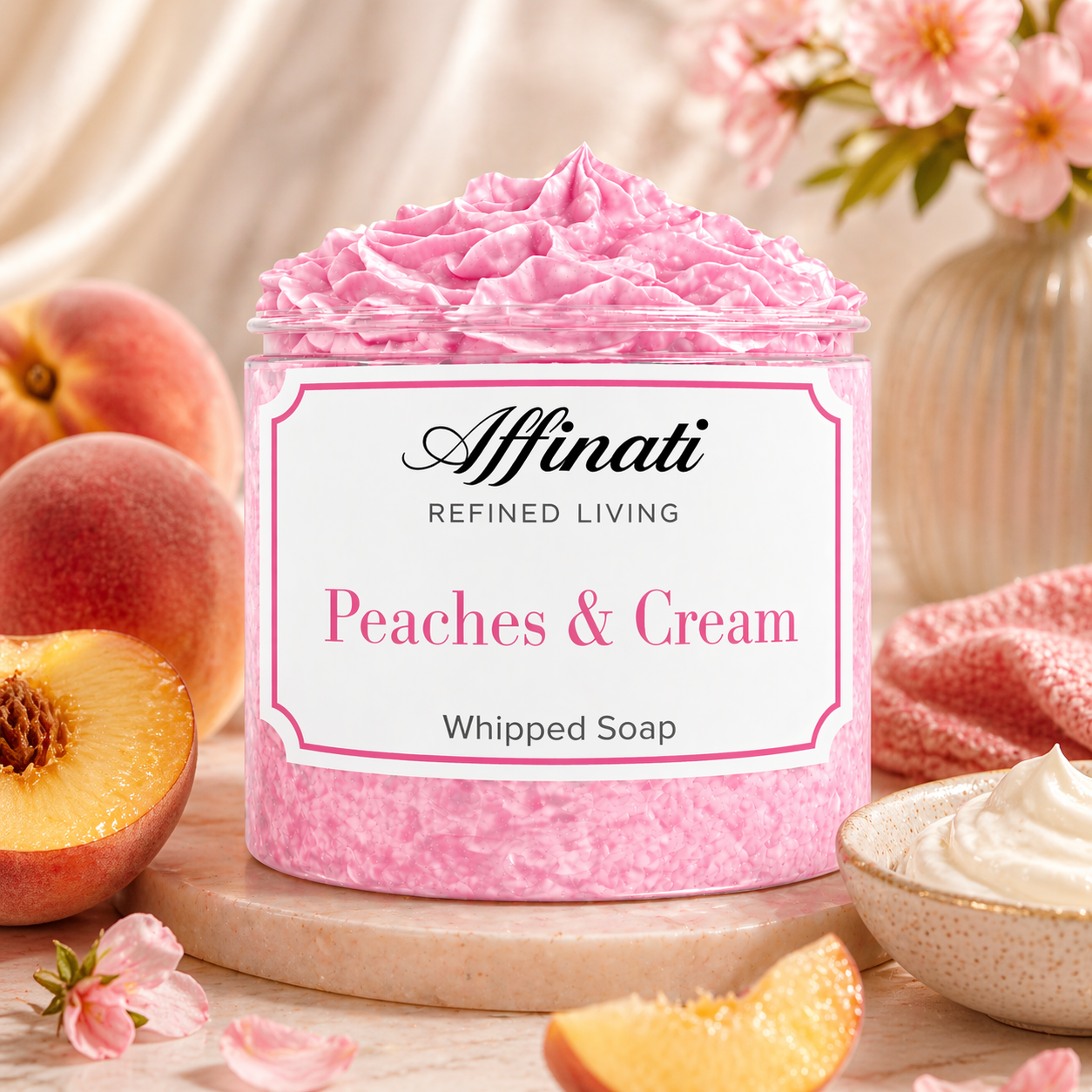Peaches & Cream Whipped Soap - 20 oz
