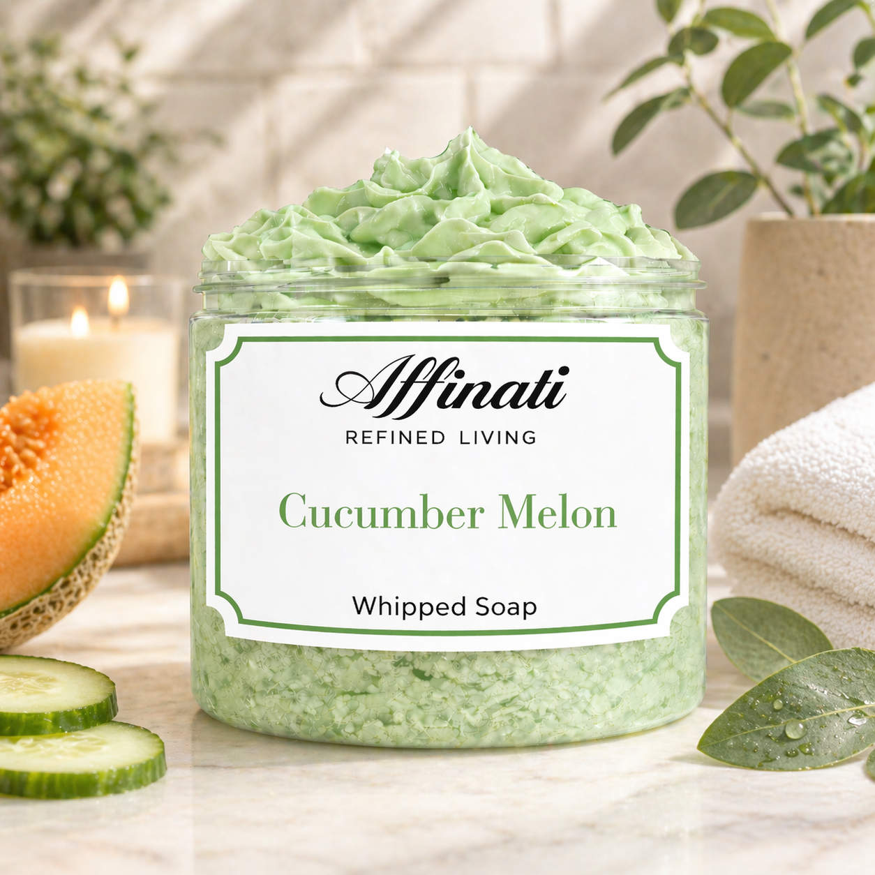 Cucumber Melon Whipped Soap - 20 oz