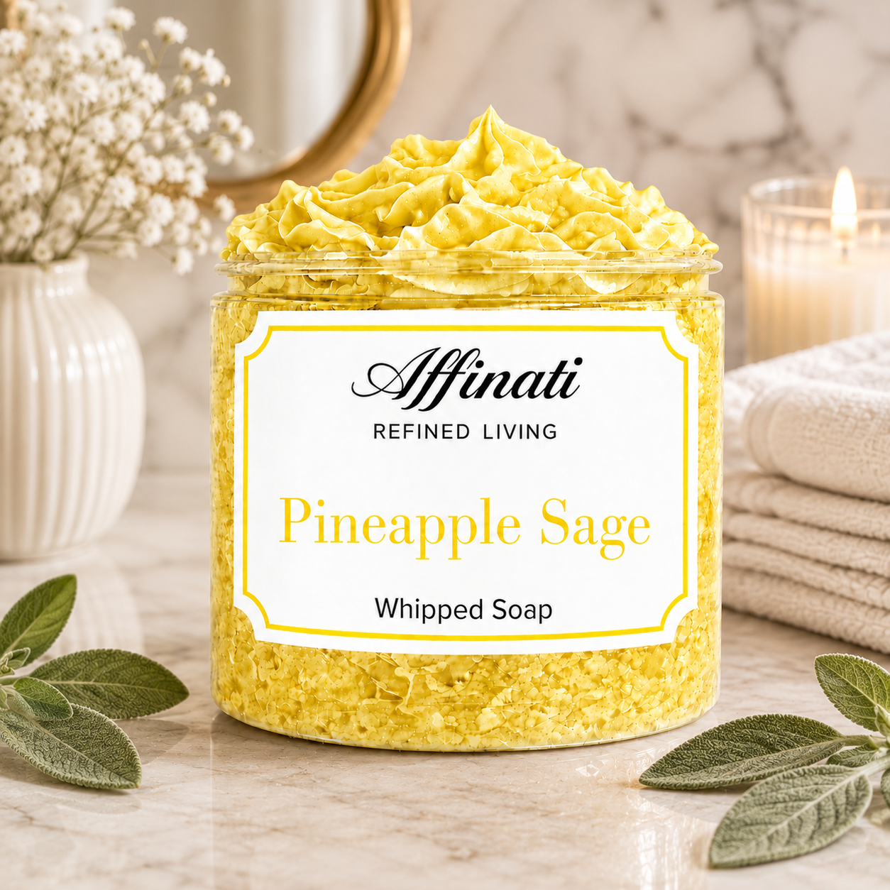 Pineapple Sage Whipped Soap - 20 oz