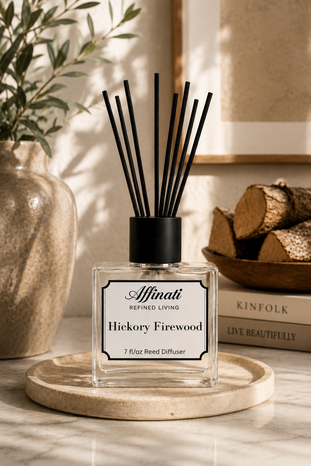 Hickory Firewood Reed Diffuser