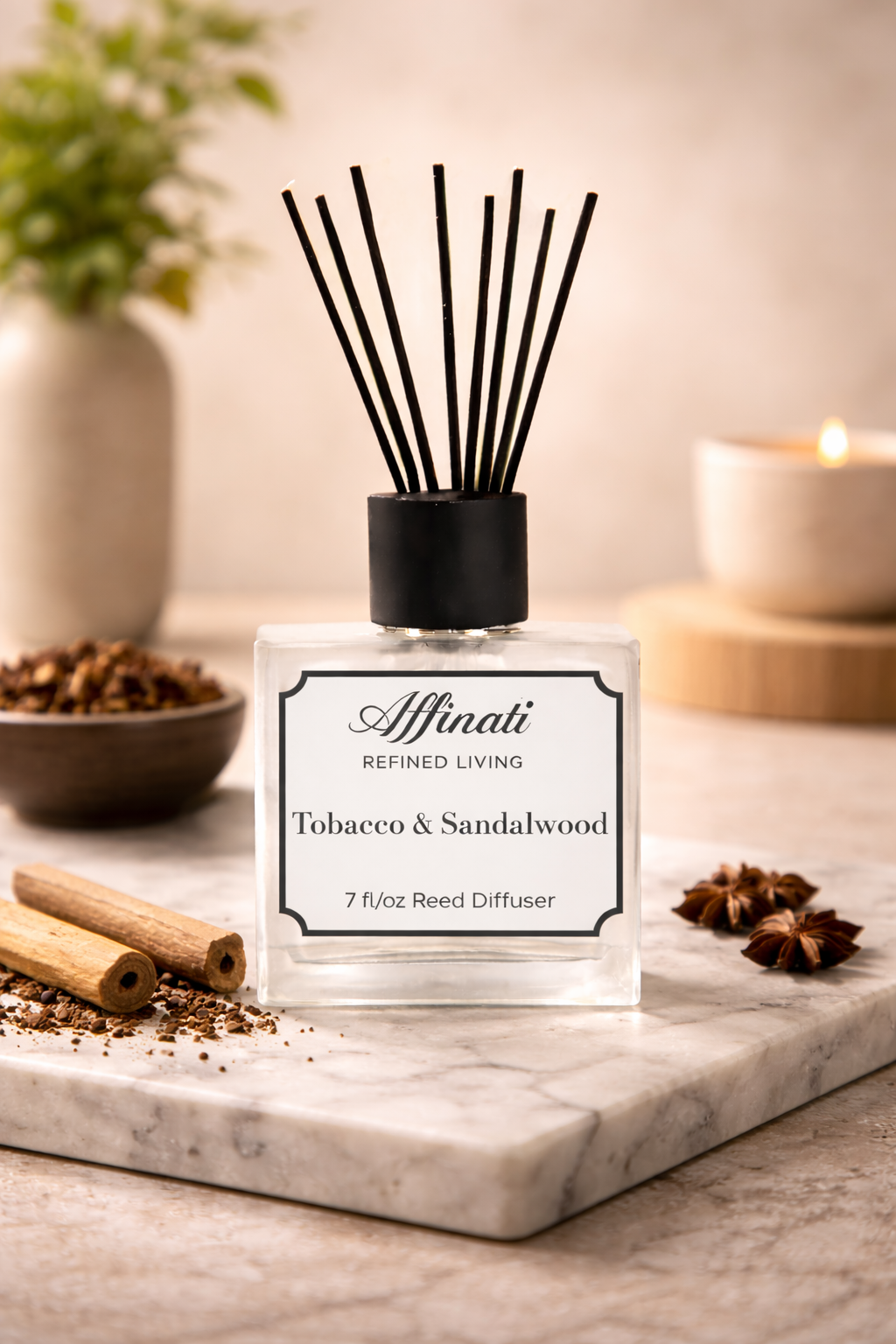 Tobacco & Sandalwood Reed Diffuser