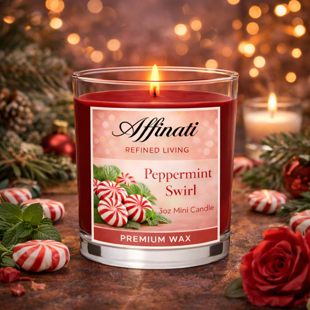 Peppermint Swirl Mini Candle