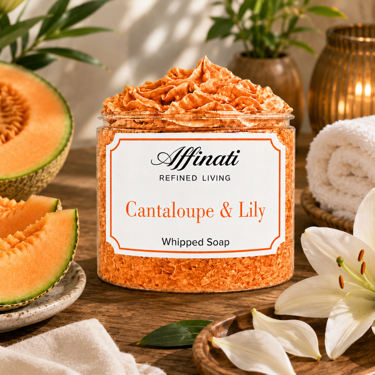 Cantaloupe & Lily Whipped Soap - 20 oz