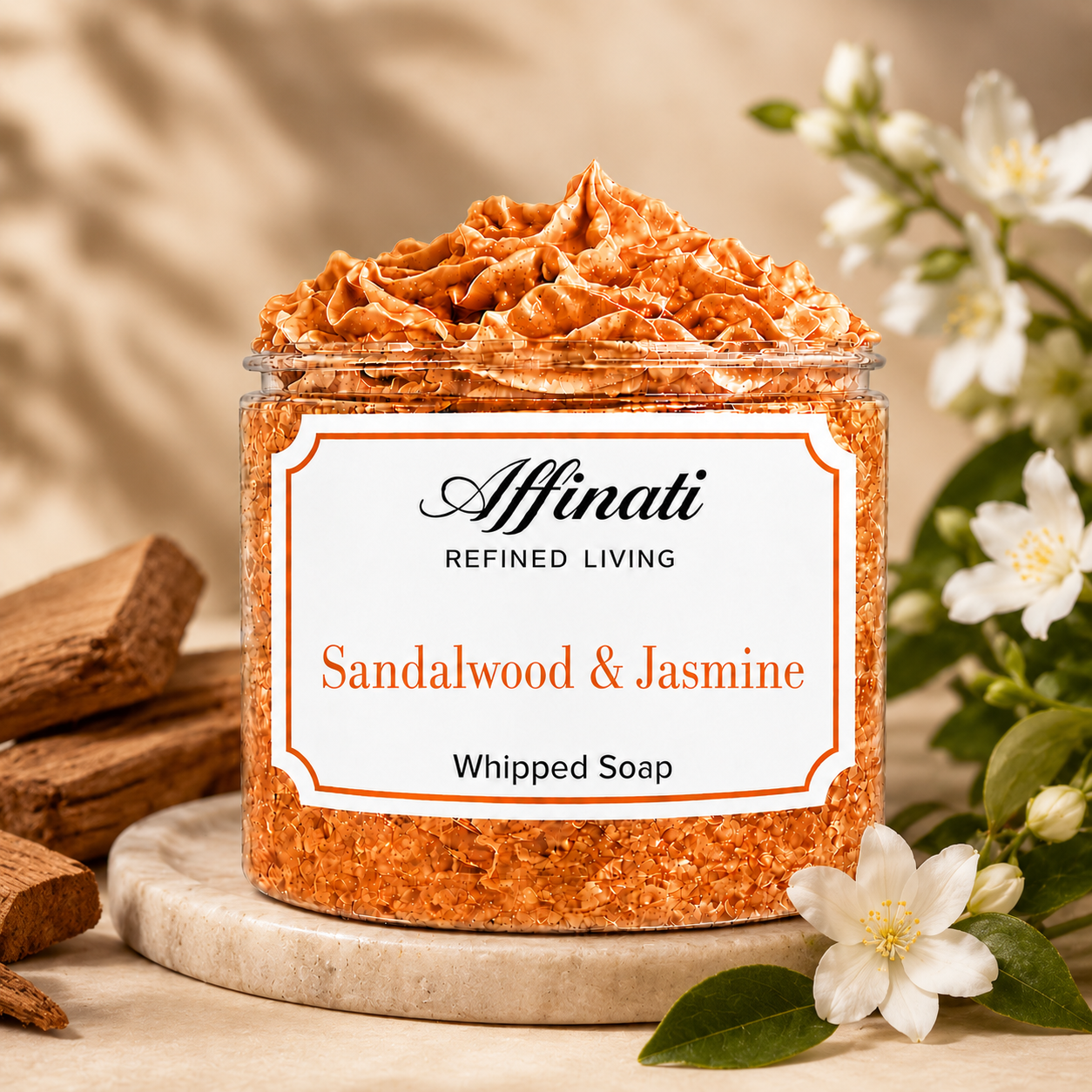 Sandalwood & Jasmine Whipped Soap - 20 oz
