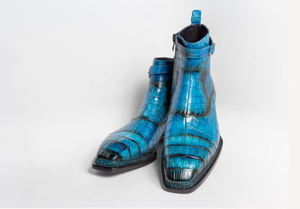 Style: Maurice Alligator Belt-Blue