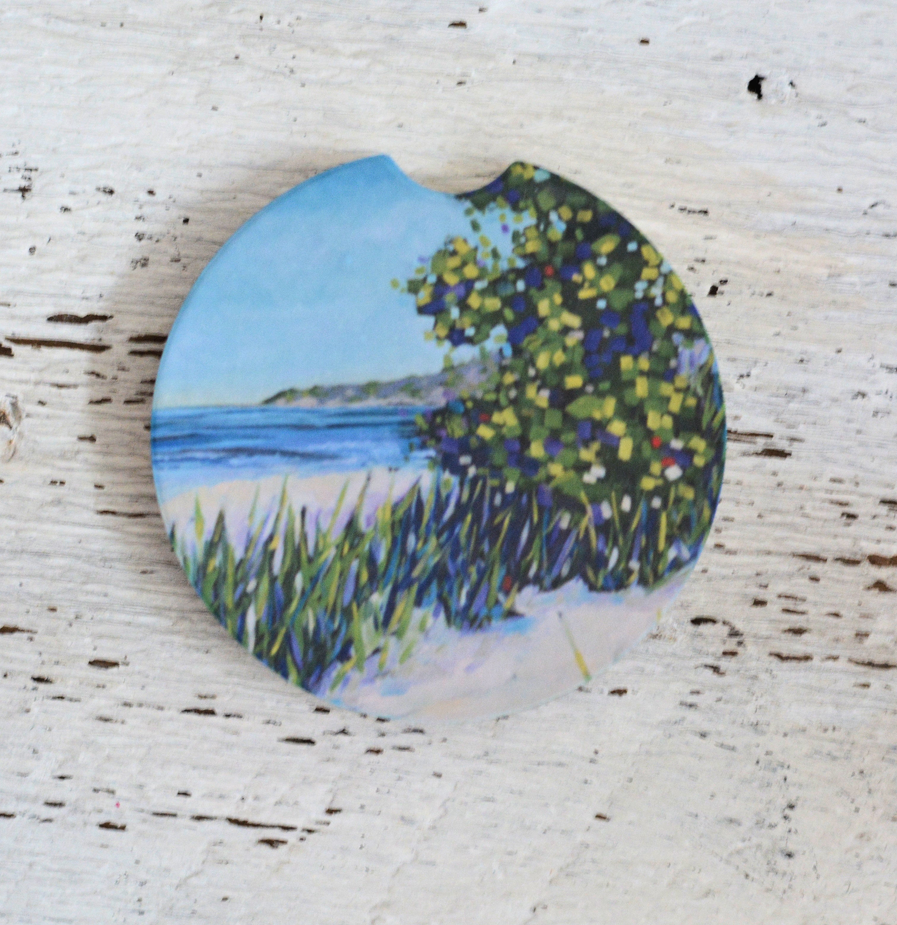 Car Coaster: Live by the Currents. Artist Christi Dreese
