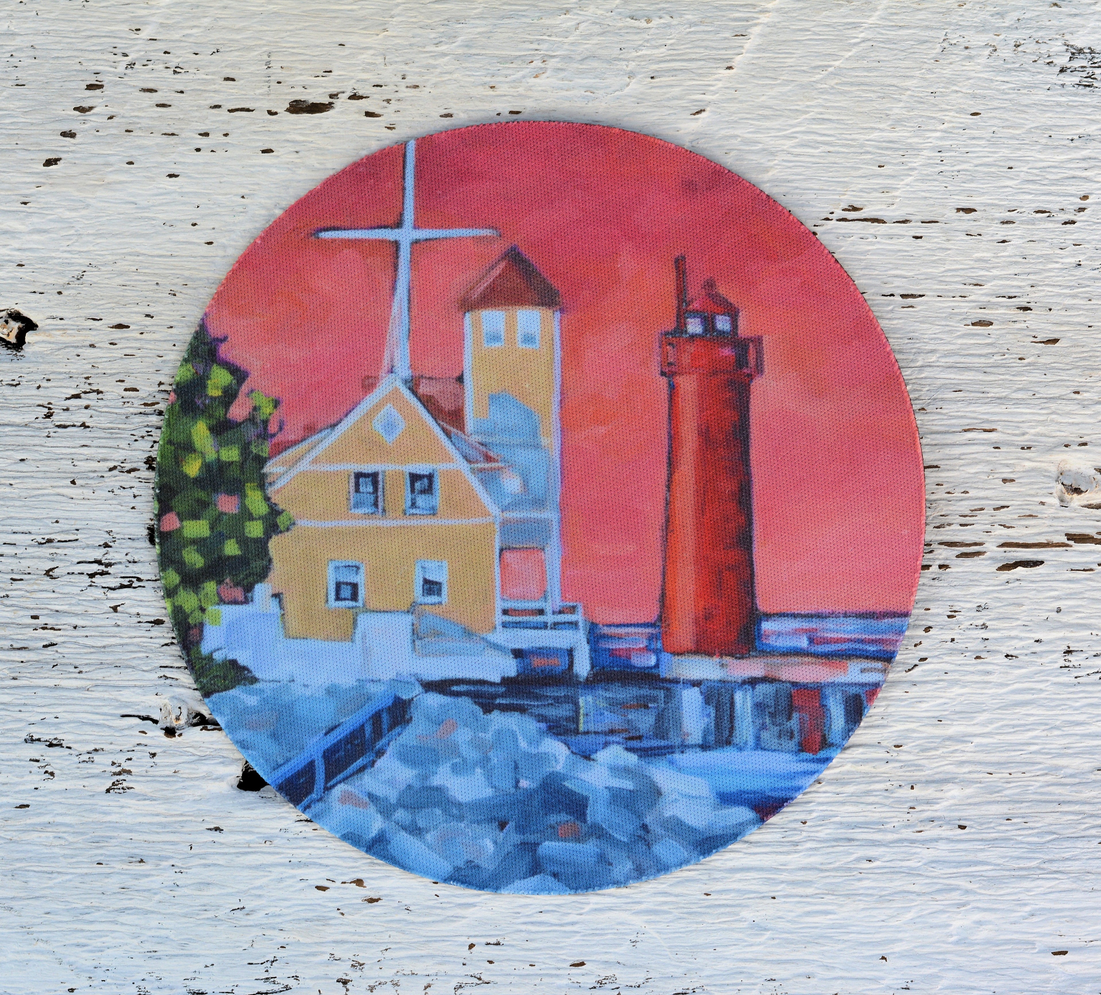 Rubber Grip Jar Opener - Muskegon Lighthouse Sunset