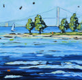 "Mackinac Bridge" Oil Painting on Canvas, Mackinac Island, Artist Christi Dreese