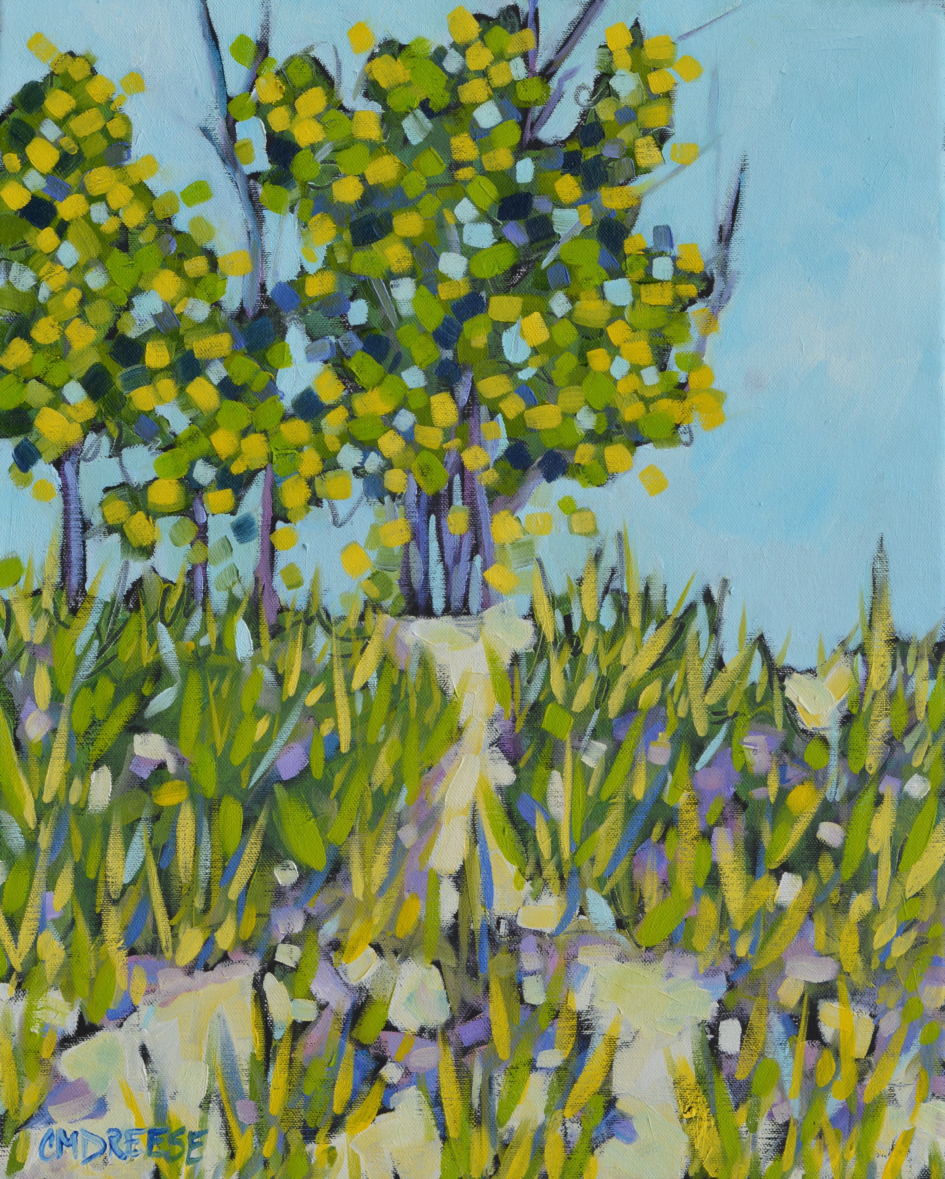 "Paths Along the Shoreline" Oil Painting on Canvas, Artist Christi Dreese