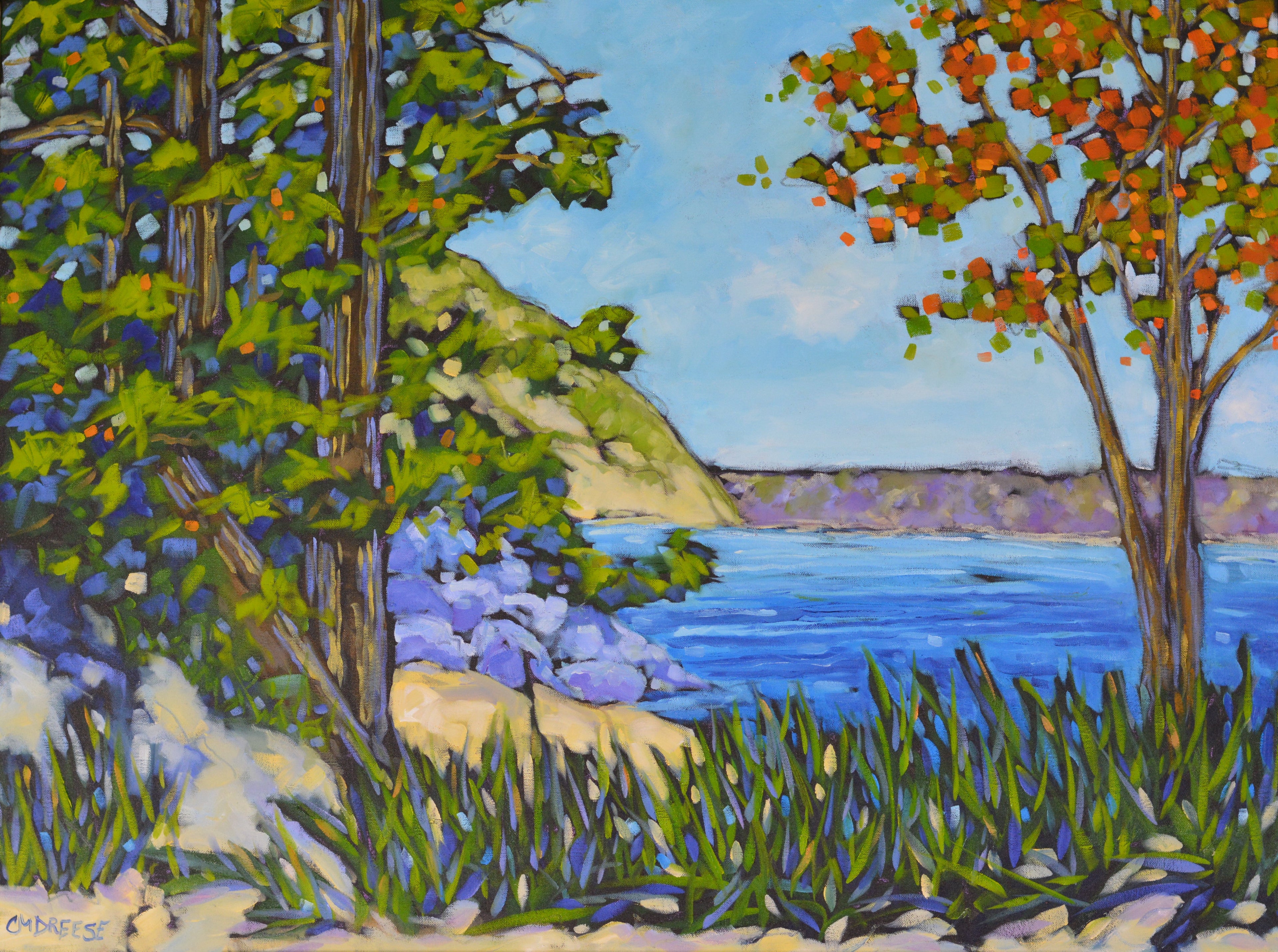 "Slow Living at the Lake" Giclee Print on Paper or Canvas. Michigan Artist Christi Dreese
