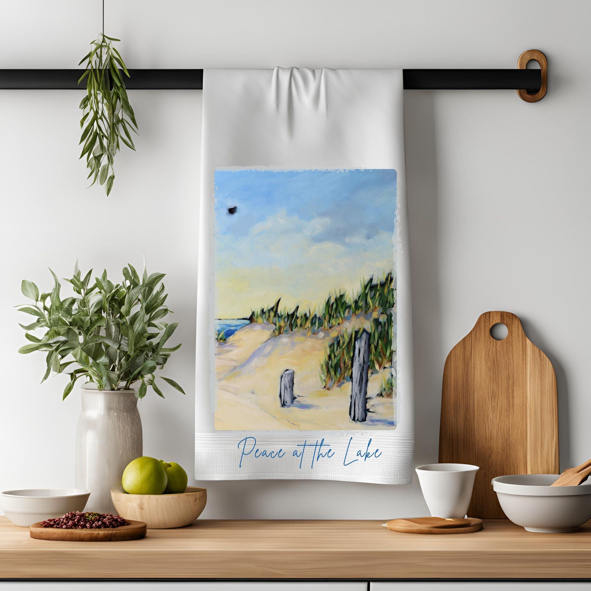 Dish Towel - "Peace at the Lake"