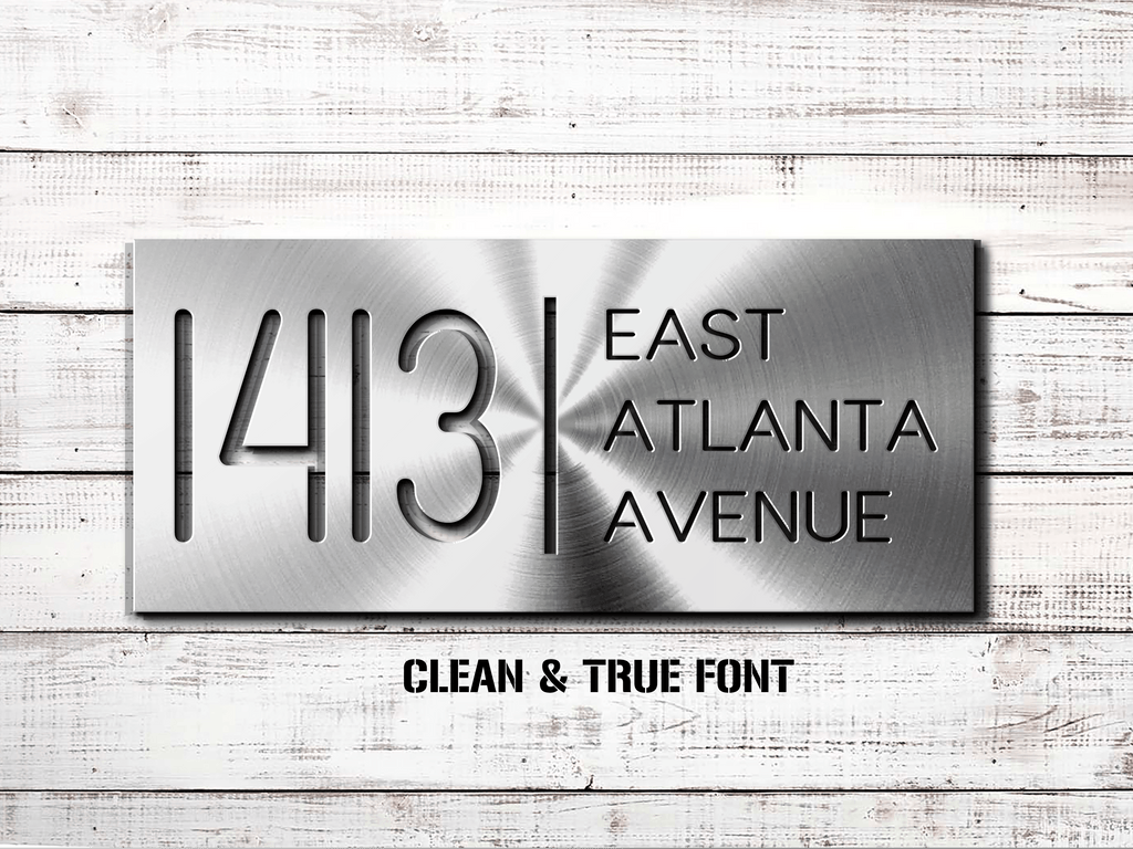 8 x 18 Custom Metal Address Sign, House Number Sign, House Number Street Sign, Address Plaque