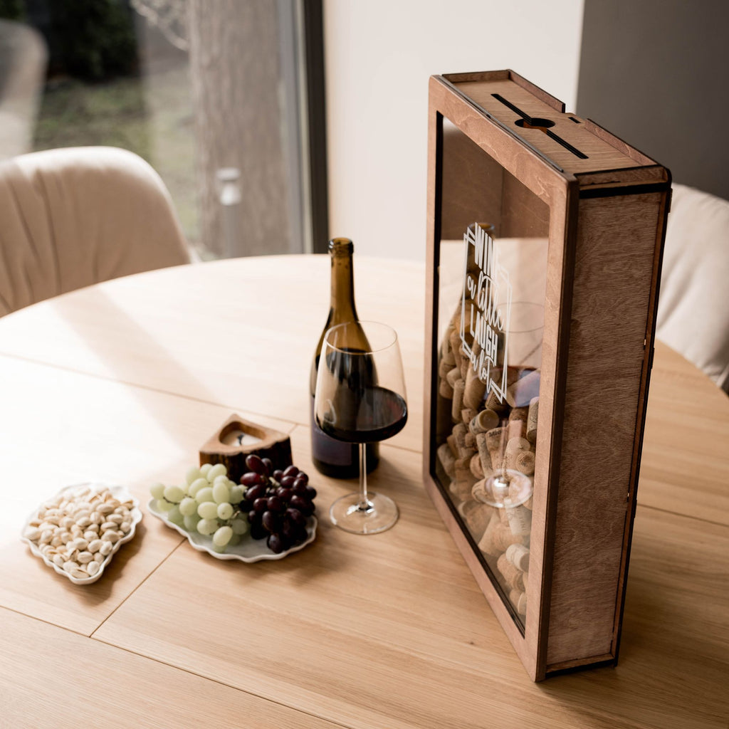 Wine Cork Box – But First, Wine