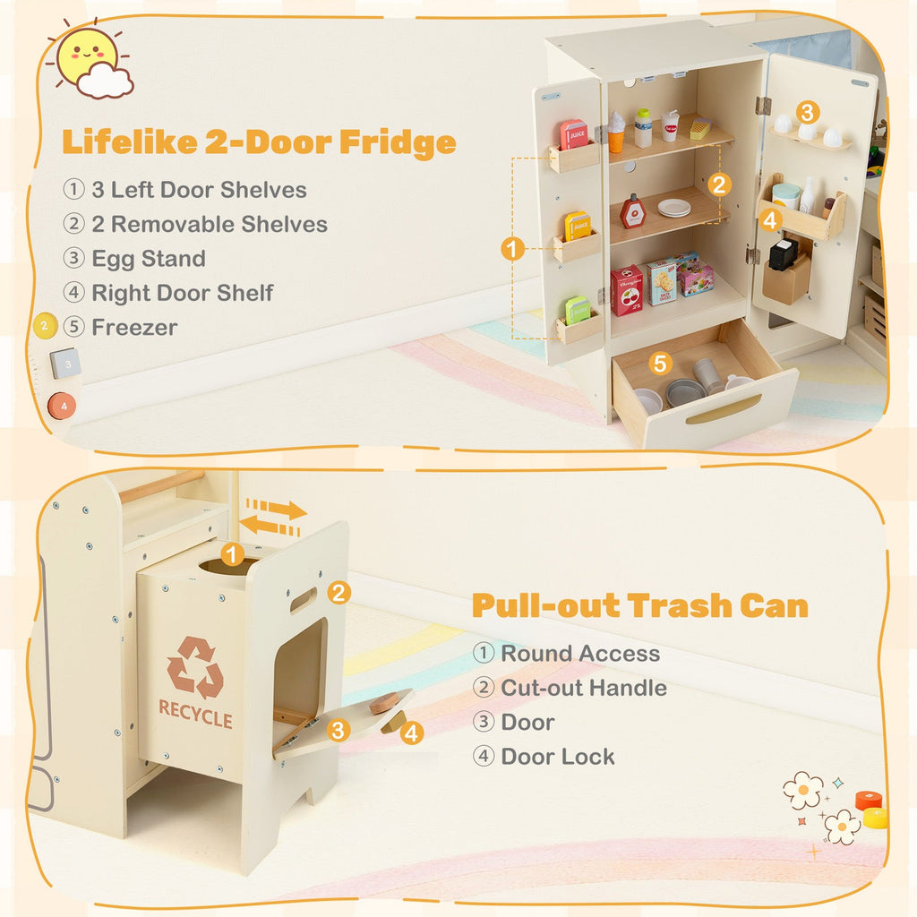 Corner Play Kitchen with Lights and Sounds for Ages 3+