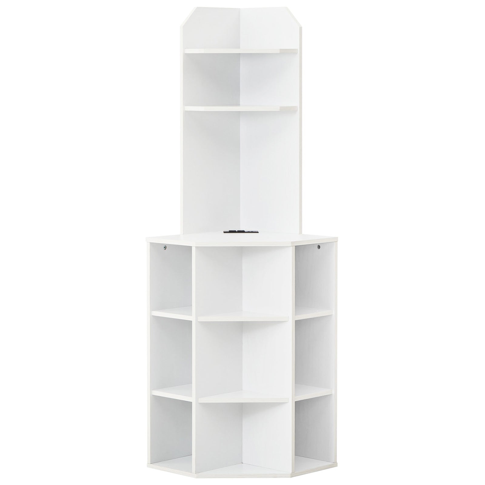 6-Tier Corner Shelf with Charging Station and 2 USB Ports