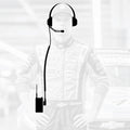 Crew Chief - H42 Spotter Headset and Rugged Handheld Radio Package - Single Radio / R1 Business Band Handheld - Digital and Analog / Blue