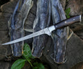 Custom Handmade 13-Inch Damascus Steel Fillet Knife with Rosewood Handle and Steel Bolster