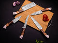 Custom Handmade Damascus Kitchen Knife – 8" Blade