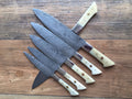 Custom Handmade Damascus Steel Knife Set – 8-Inch Blade