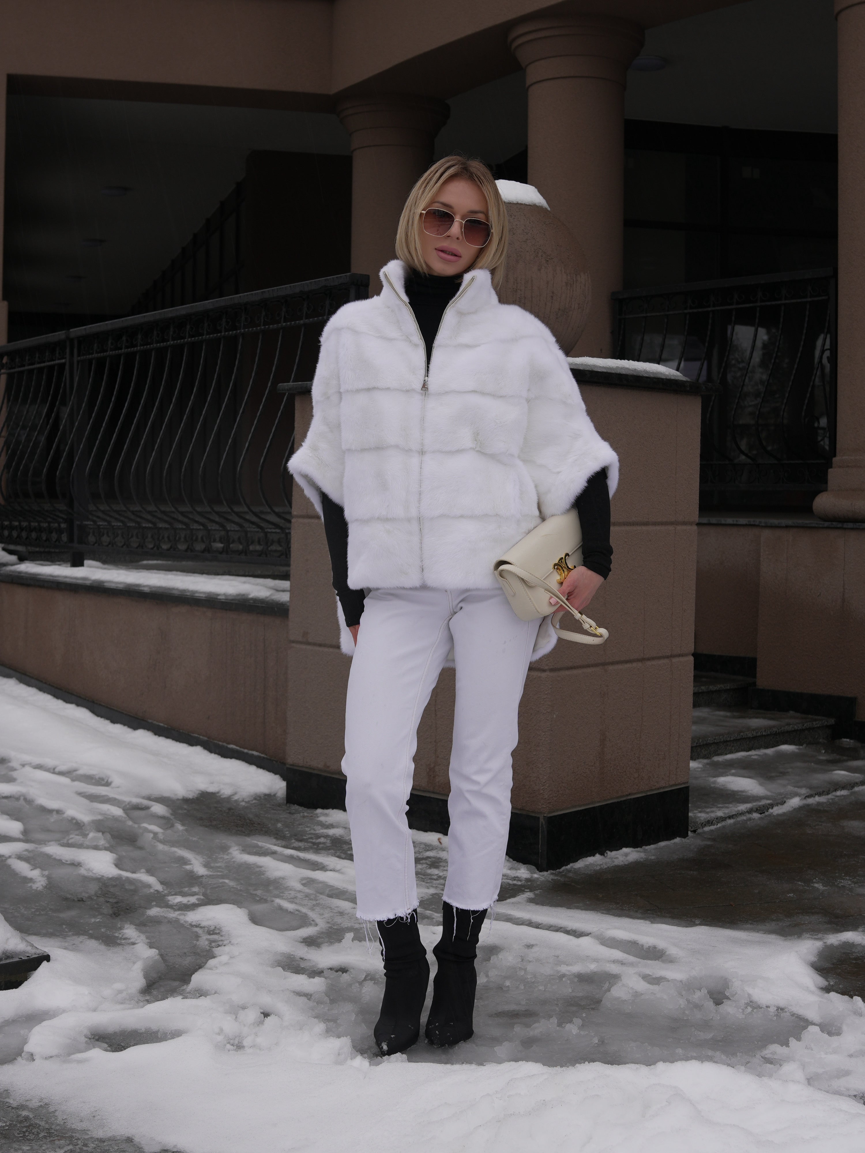 Genuine Scandinavian Mink Fur Poncho