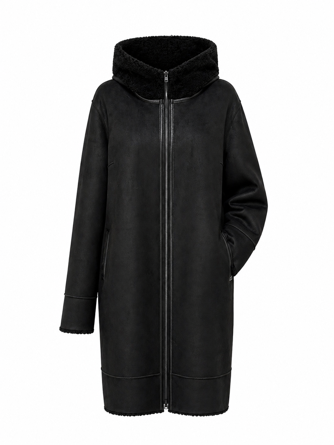 ⇆ Reversible Faux Fur & Suede Coat