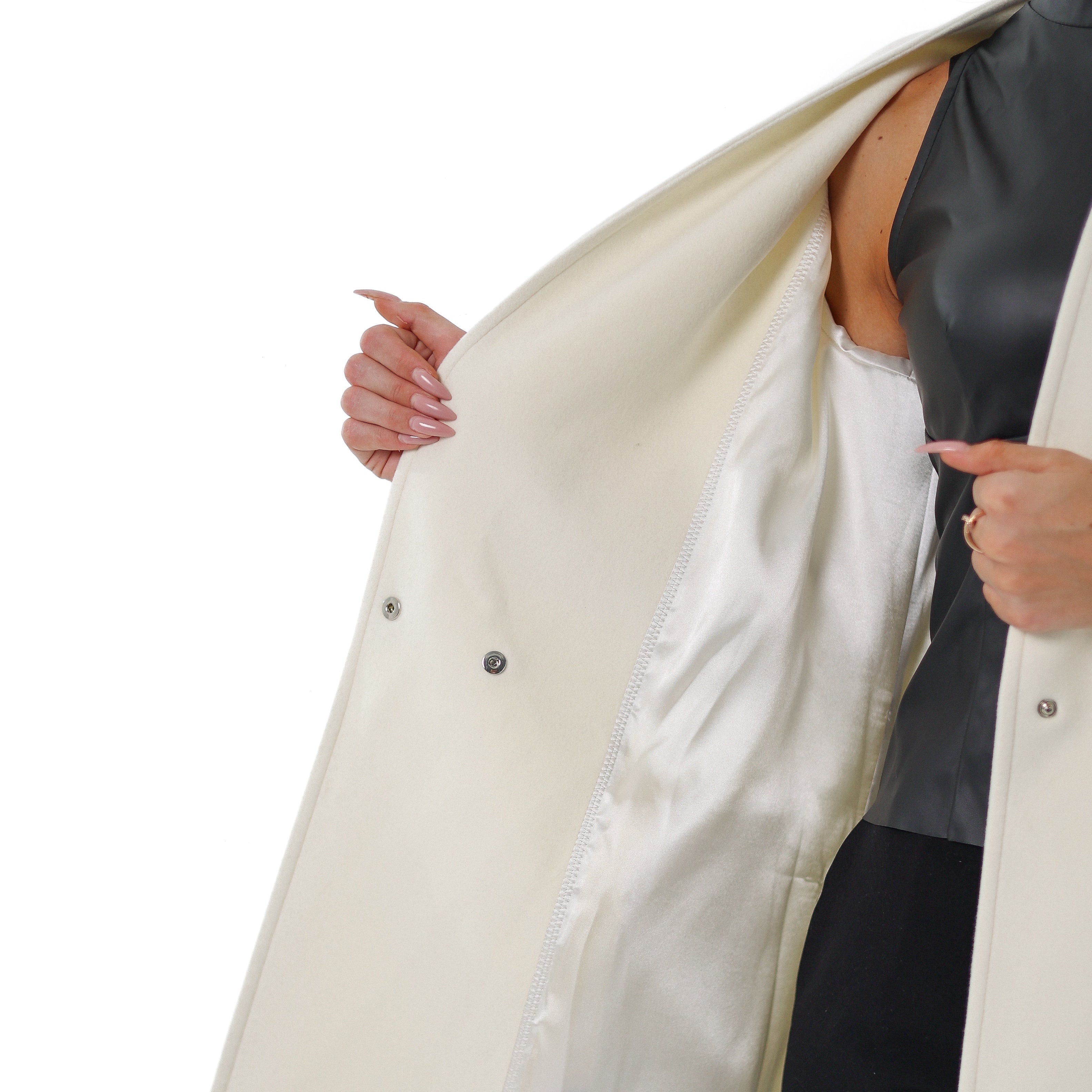 Opéra Cashmere Blend Overcoat in White