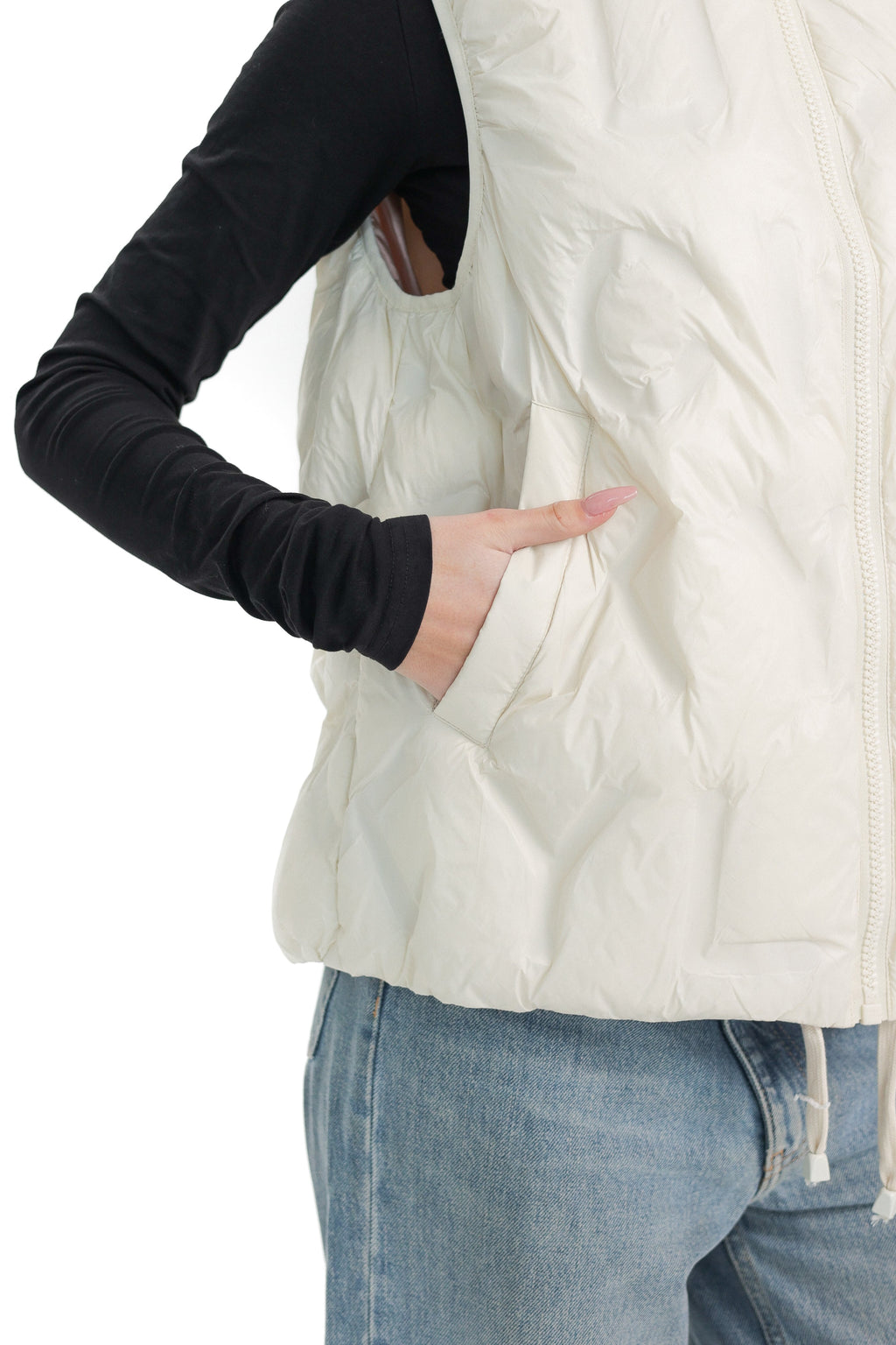 ⇆ Reversible Light Insulated Vest Powder | Ivory