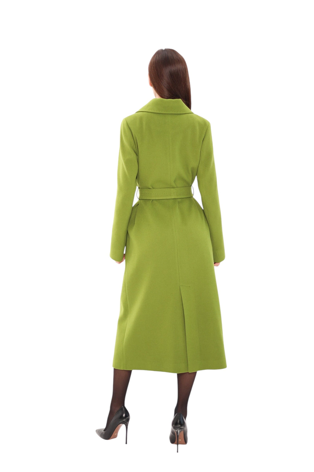 Astoria Classic Wraparound Wool Blend Overcoat in Pistachio