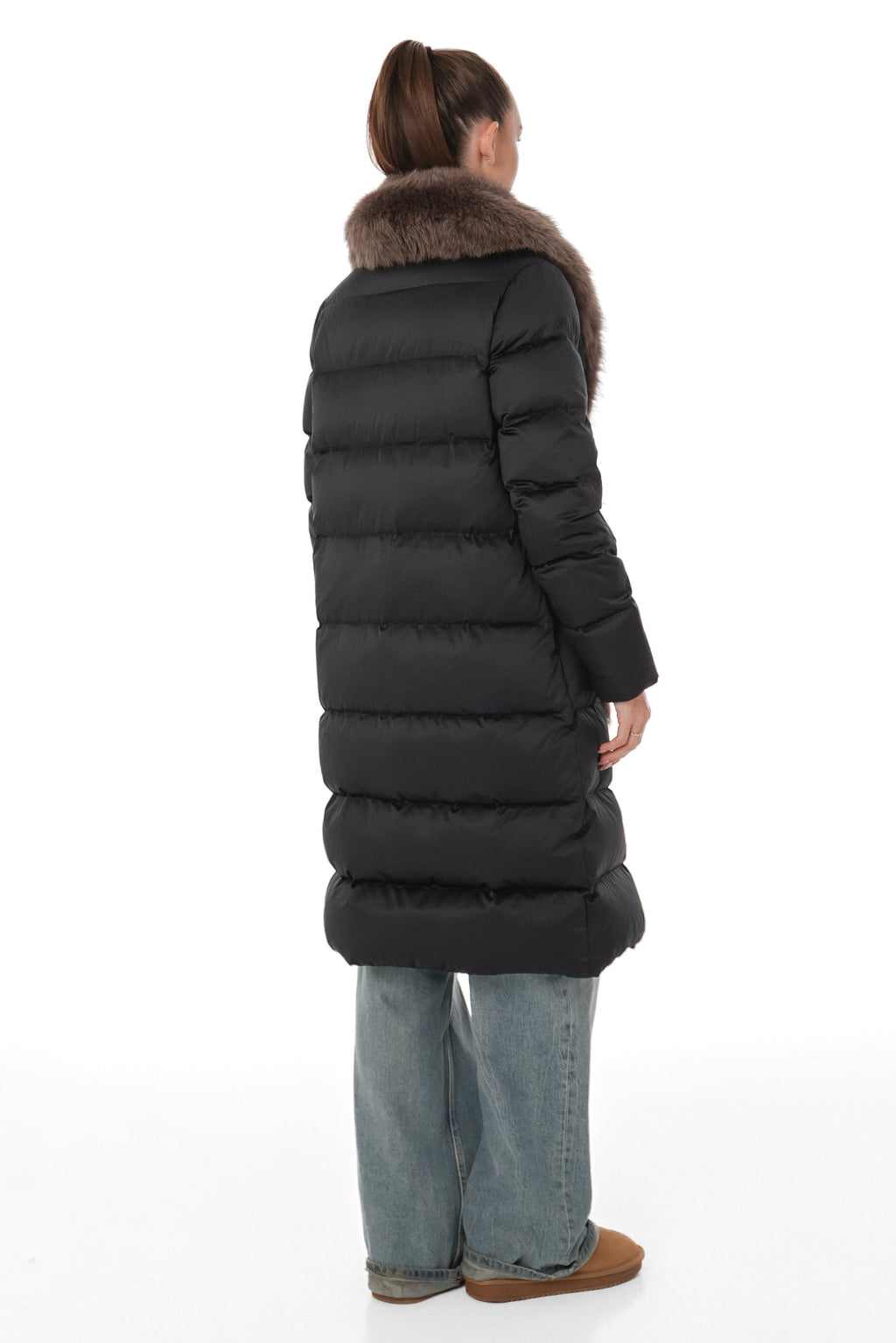 Genuine Polar Fox Fur Down Fill Parka