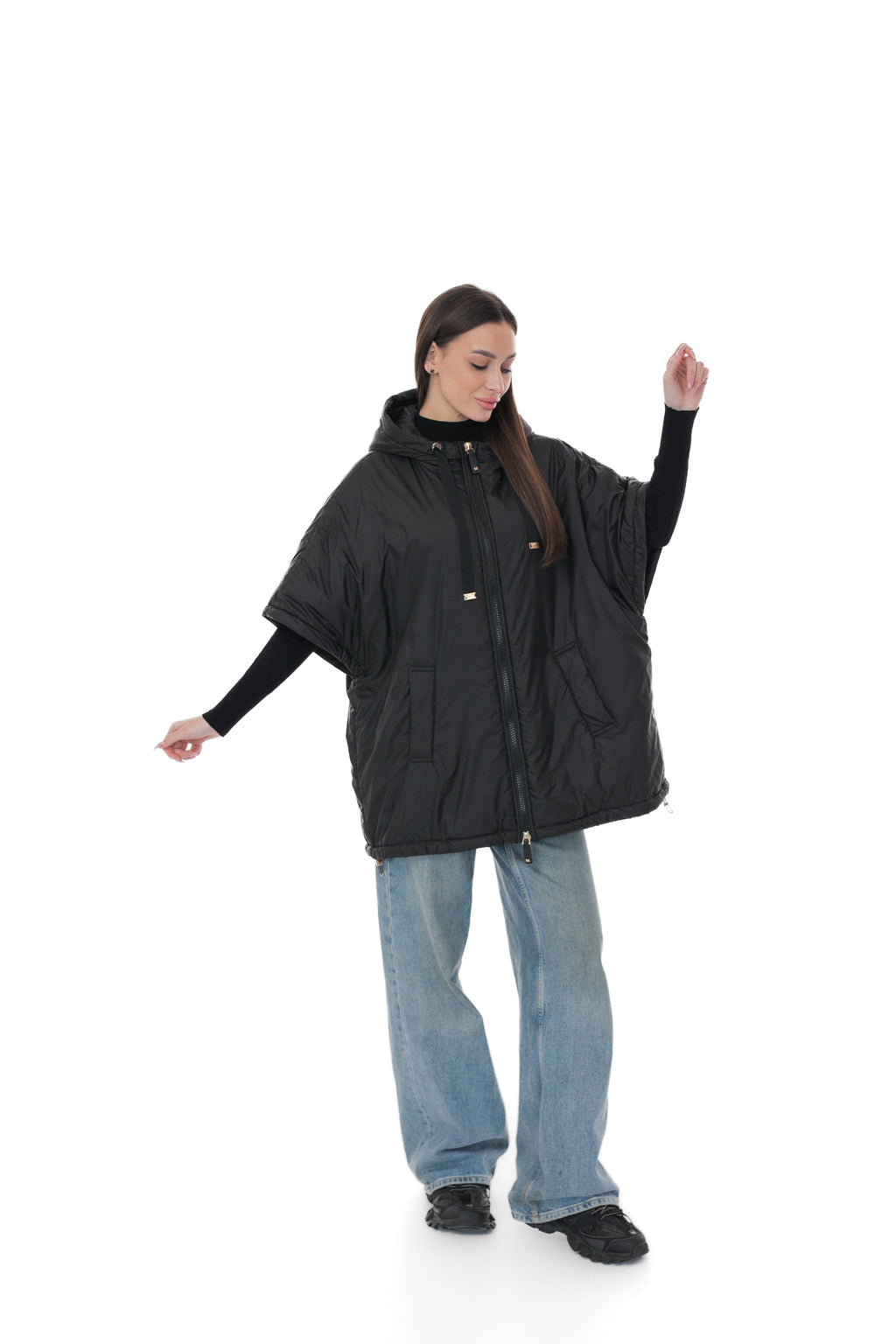 Hooded Vest in Black