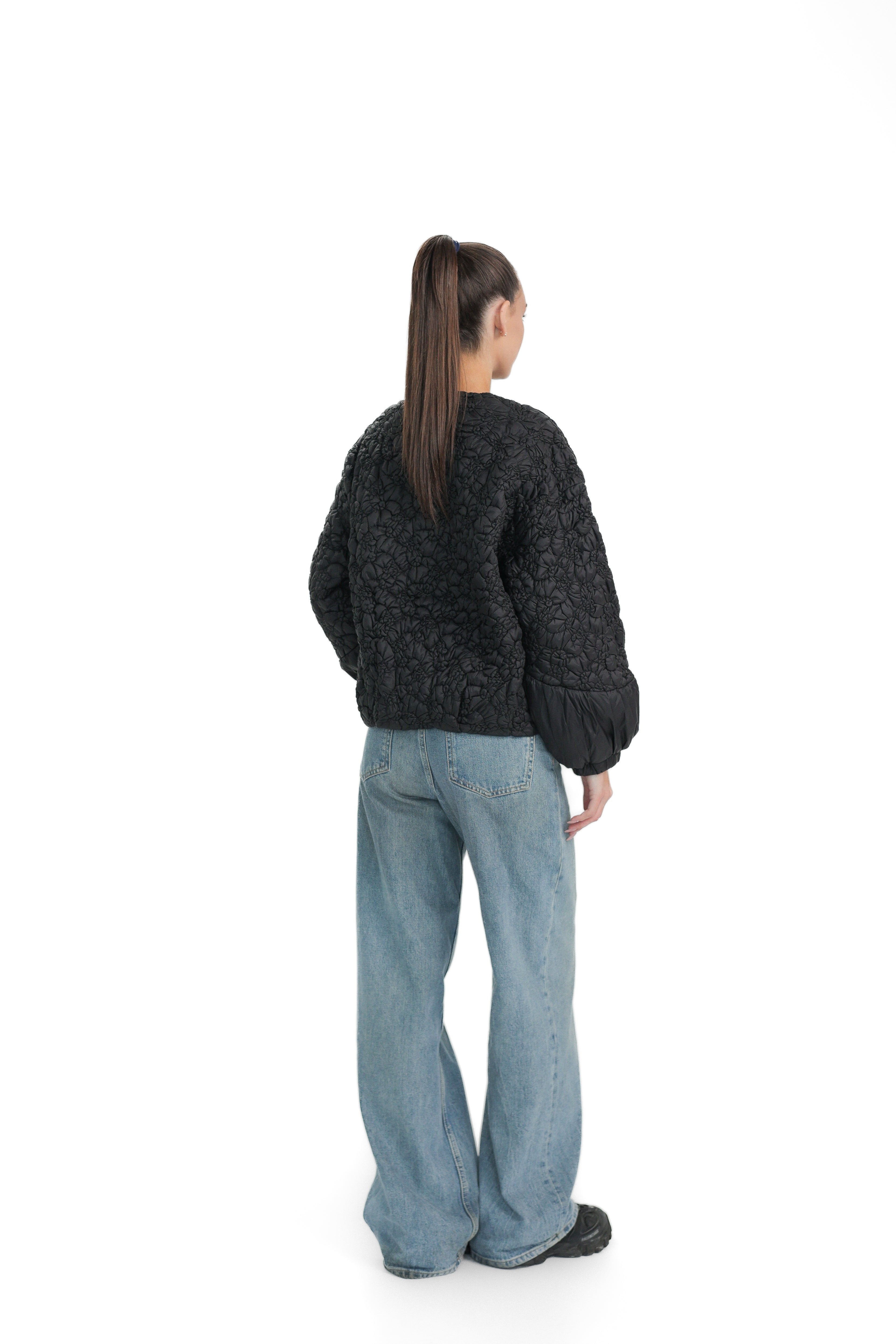 Light Quilted Demi-Season Jacket in Black