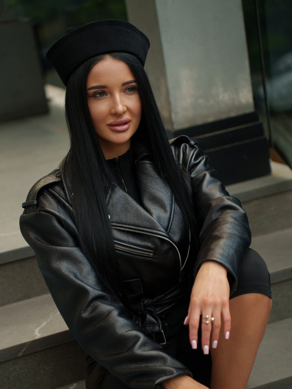 Sailor Cotton Hat in Black