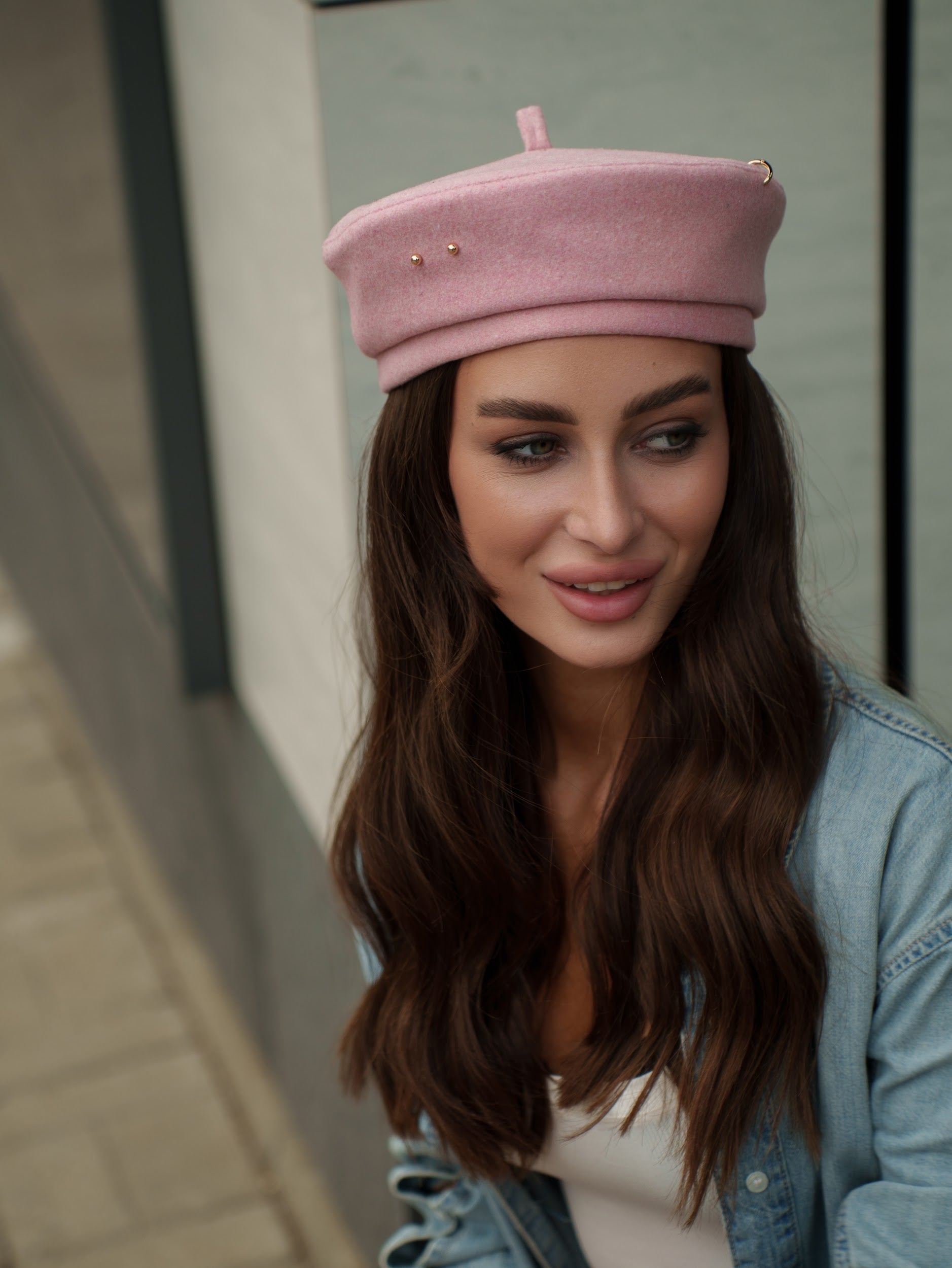 Pierced Paris Hat in Pink