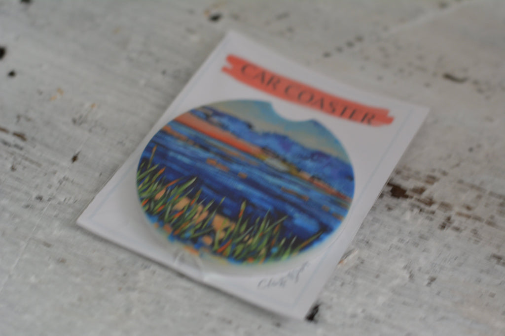 Car Coaster:  Boat Stories Mackinac Island . Artist Christi Dreese