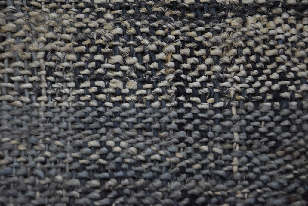Timbergirl Braided Black Grey 100% Jute Handmade Rug