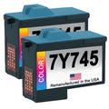 U.S. Remanufactured Ink Cartridges for Dell Series 2 7Y745 Color Twin Pack