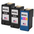 U.S. Remanufactured for Dell Series 9 MK992 2 Black / MK993 1 Color Ink Cartridges 3-Pack