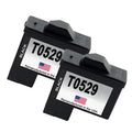U.S. Remanufactured for Dell Series 1 T0529 Black Ink Cartridges Twin Pack