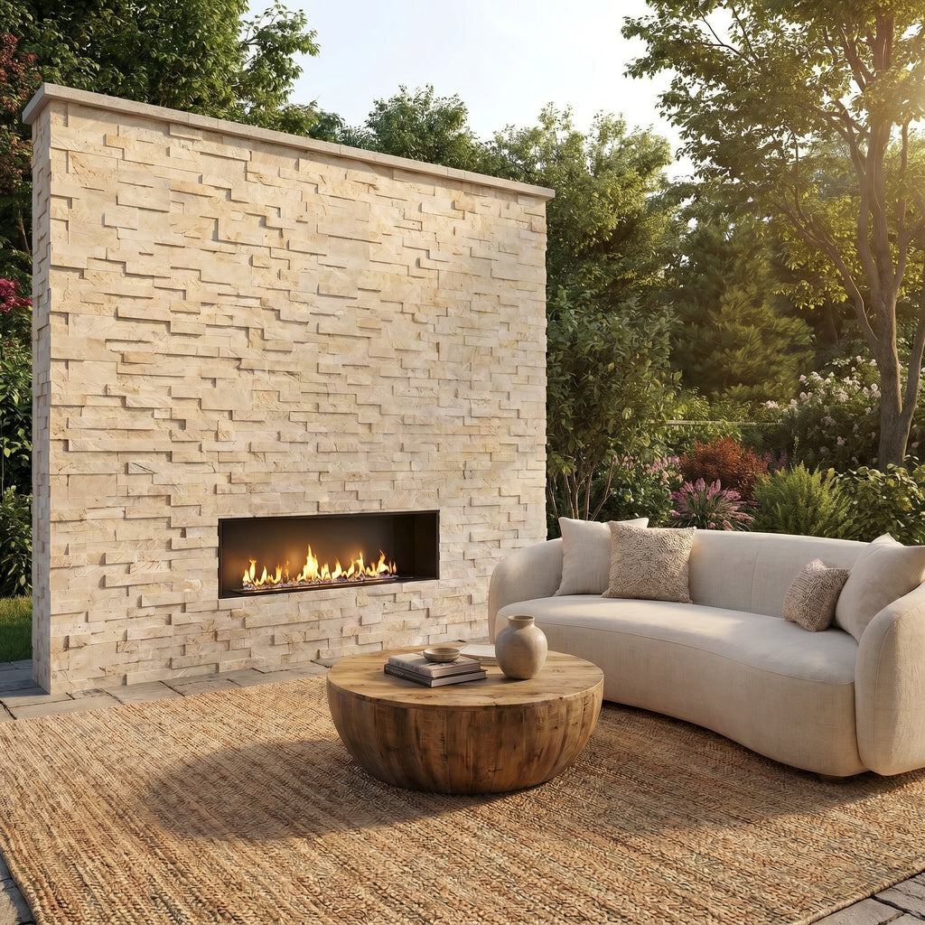 Diana Royal Marble 3D Stacked Stone Ledger Wall Tile 6x24 - Honed