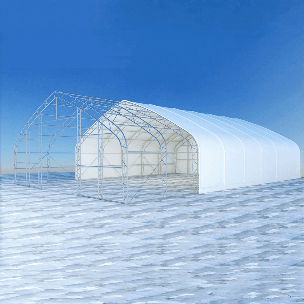 W40'xL64'xH23' Double Truss Storage Shelter