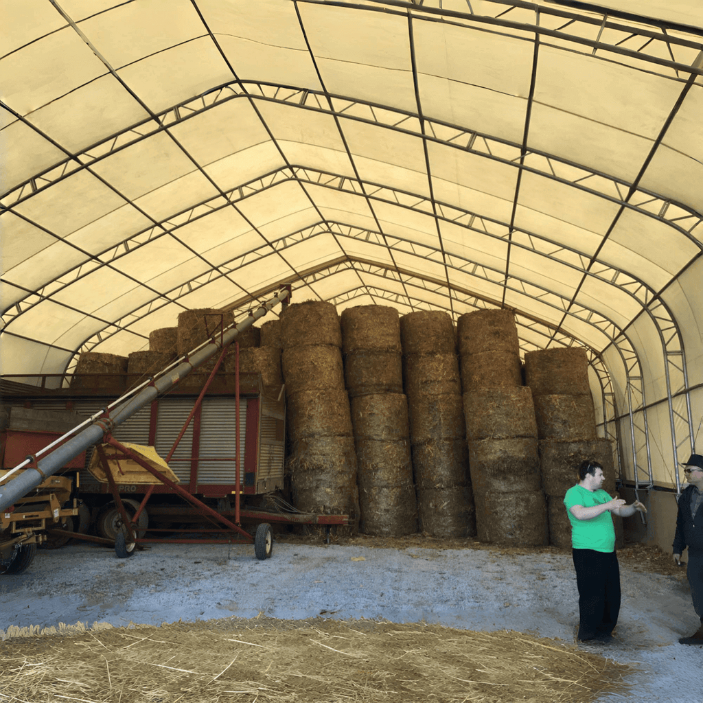 W40'xL64'xH23' Double Truss Storage Shelter