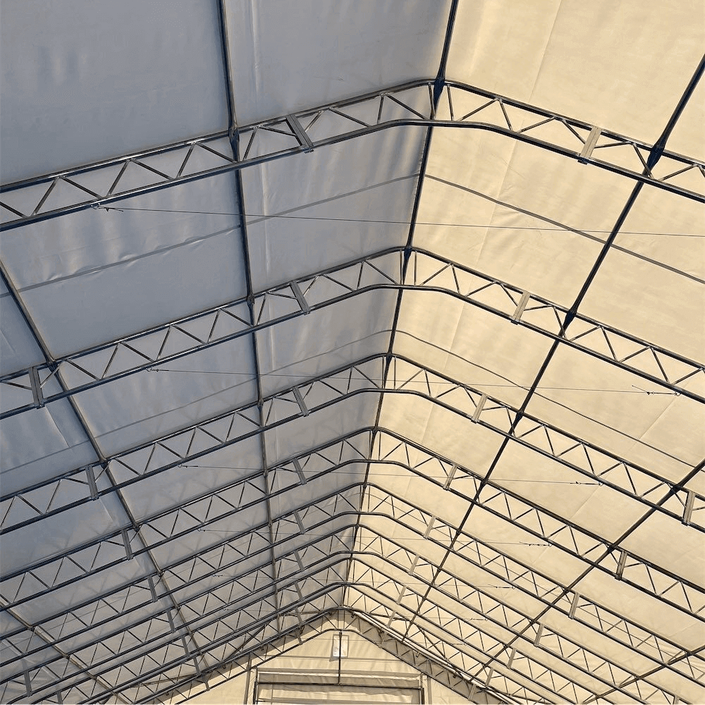 W50'xL80'xH23' Double Truss Storage Shelter