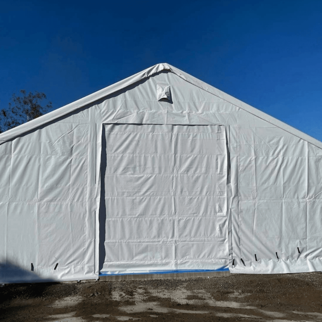 W70'xL120'xH28' Double Truss Storage Shelter